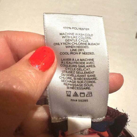 Express Red Stripe Twist Career Top Blouse Women's S Small - Picture 8 of 8